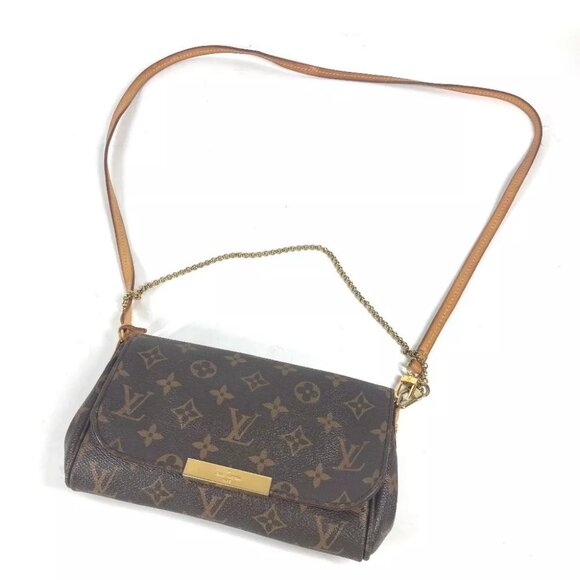 LOUIS VUITTON M40717 Monogram Favorit PM 3WAY Handbag Clutch Bag Shoulder Bag - Picture 4 of 13